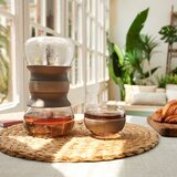 Lekue Calm set 4-delni čajnik infuzor + 2kos skodelica čaj + doza h9cm / steklo, silikon, inox, (5000199817) | Shoptok.si