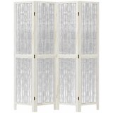  Sobna pregrada s 4 panela bijela od masivnog drva paulovnije 40 x 180 cm | shoptok.hr