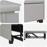  Krevet-sofa na razvlačenje Sivi 194 x 50 x 82 cm tkanina | shoptok.hr