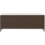  Vrtna klupa s jastukom smeđa 110x30x40,5 cm poliratan | Eponuda.ba