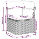  11-dijelni set vrtnih sofa od poliratana s jastucima smeđi | shoptok.hr