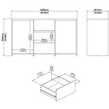 Tvilum Bijela/u prirodnoj boji komoda u dekoru hrasta 149x84x48 cm Next – | shoptok.hr