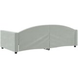  Dnevni ležaj svjetlosivi 100x190 cm baršunasti | Eponuda.com