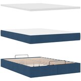  Otomanska postelja z vzmetnico moder 140x190 cm blago, (22011631) | Shoptok.si