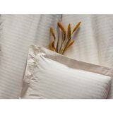 Mijolnir Stripe - Ecru Ecru Satin King Quilt Cover Set (FR) | Eponuda.com
