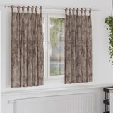 vidaXL satenaste zavese 2 kosa z luknjami Cappuccino 175x140 cm | Shoptok.si