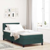  Kutna postelja s madracem tamno zelena 80x200 cm baršun | shoptok.hr