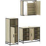  3-dijelni set kupaonskog namještaja boja hrasta sonome drveni | shoptok.hr
