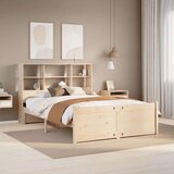 vidaXL Knjižna postelja brez vzmetnice 120x200 cm trdna borovina | Shoptok.si