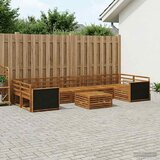  Set vanjskih sofa 8 kom. Prirodna Čvrsto drvo akacije Smeđa | shoptok.hr