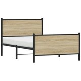  Metalni okvir kreveta bez madraca boja hrasta sonome 107x203 cm | Eponuda.com