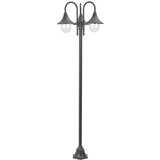  Vrtna trostruka stupna svjetiljka od aluminija E27 220 cm brončana | shoptok.hr