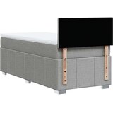 vidaXL Krevet s oprugama i madracem svjetlosivi 100x200 cm od tkanine | shoptok.hr
