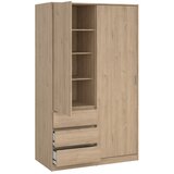 Tvilum Garderobna omara v hrastovem dekorju z drsnimi vrati v naravni barvi 119x200x60 cm Naia – | Shoptok.si