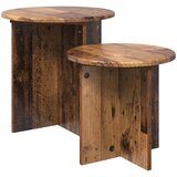  Set pomoćnih stolića 2 pcs Staro drvo Konstrukcijsko drvo | shoptok.hr