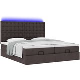 vidaXL Otomanski posteljni okvir z vzmetnicami rjav 200x200 cm blago, (21610323) | Shoptok.si