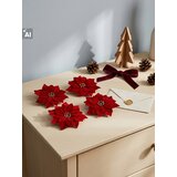 Sinsay Ukrasne božićne zvijezde s baršunastom završnom obradom 4 pack | shoptok.hr