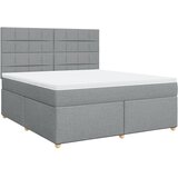  Krevet s oprugama i madracem svjetlosivi 180x200 cm od tkanine | shoptok.hr