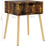 vidaXL Nočna omarica 2 kosa dimljeni hrast 40x40x56 cm iverna plošča | Shoptok.si