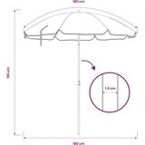  Vrtni suncobran s čeličnim stupom 180 cm boja pijeska | Eponuda.com