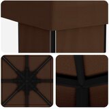 Gazebo 4 × 3 m Smeđa Poliester i čelik 190 gsm | shoptok.hr