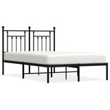 Metalni okvir za krevet s uzglavljem crni 120x190 cm | shoptok.hr