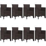  9-delna vrtna jedilna garnitura Rjava Poly Rattan, (22089808) | Shoptok.si
