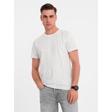 Ombre Men's full print knit shirt - white | Shoptok.si