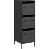 Maison Chic Visoka omara - Komoda - Predalnik črna 39x35x103,5 cm jeklo, (21716909) Cene