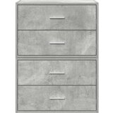 vidaXL Omarice z 2 predaloma 2 kosa betonsko siva 60x31x40 cm inž. les | Shoptok.si