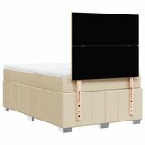  Krevet s oprugama i madracem krem 120 x 200 cm od tkanine | shoptok.hr