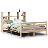 vidaXL Knjižna postelja brez vzmetnice 120x190 cm trdna borovina | Shoptok.si