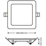  LED ugradno svetlo SQUARE LED/15W/230V 4200K 18,8x18,8 cm belo | Eponuda.com