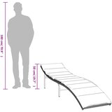  Ležaljka za sunčanje s jastukom 55 x 199 x 50 cm poliratan | shoptok.hr