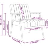  Fotelja Vinska crvena 59 x 75 x 78 cm Baršun | shoptok.hr