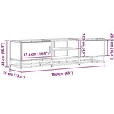 vidaXL TV ormarić Sonoma hrast 160x35x41 cm Konstruirano drvo i metal | shoptok.hr