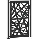  Vrtna vrata crna 100x150 cm čelična svjetlosna dizajna | shoptok.hr