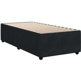 vidaXL Box spring postelja z vzmetnico črna 80x200 cm žamet | Shoptok.si