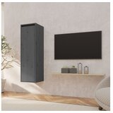  Stenska omarica siva 30x30x100 cm trdna borovina | Shoptok.si