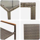  Vrtni set za objed 7 kom. Siva poliratan | shoptok.hr