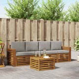  Set vanjskih sofa 5 kom. Prirodna i svijetlo siva | shoptok.hr