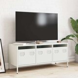vidaXL TV omarica bela 101,5x39x43,5 cm hladno valjano jeklo | Shoptok.si