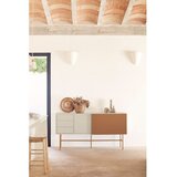 Teulat Opečnato oranžna/bež nizka komoda z drsnimi vrati 180x91 cm Nube – | Shoptok.si