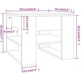  Stolić za kavu bijeli i hrast 55,5x55x45 cm konstruirano drvo | shoptok.hr