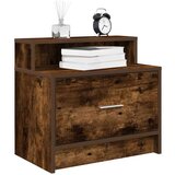vidaXL Noćni ormarić s ladicom dimljeni hrast 51x31x47 cm | shoptok.hr