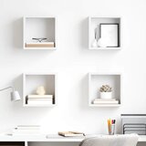  Kockaste zidne police 4 kom bijele 26 x 15 x 26 cm | Eponuda.ba