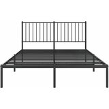  Metalni okvir za krevet s uzglavljem crni 140x200 cm | shoptok.hr