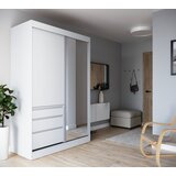 ADRK Klizni ormar s ogledalom HAIDAR 140 cm - BIJELA | shoptok.hr