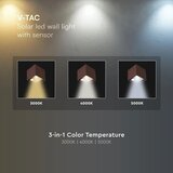  LED Sol zidno svetilo sa senzorom LED/9W/3,7V 3000/4000/5000K IP65 2600 mAh braon | Eponuda.com