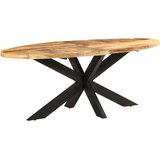 Blagovaonski stol ovalni 200 x 100 x 75 cm od grubog drva manga | shoptok.hr